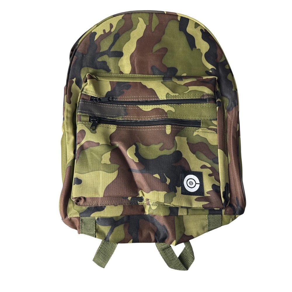 BLU Green 16" Classic Lumberjack Camo Backpack School Bag Green Camouflage